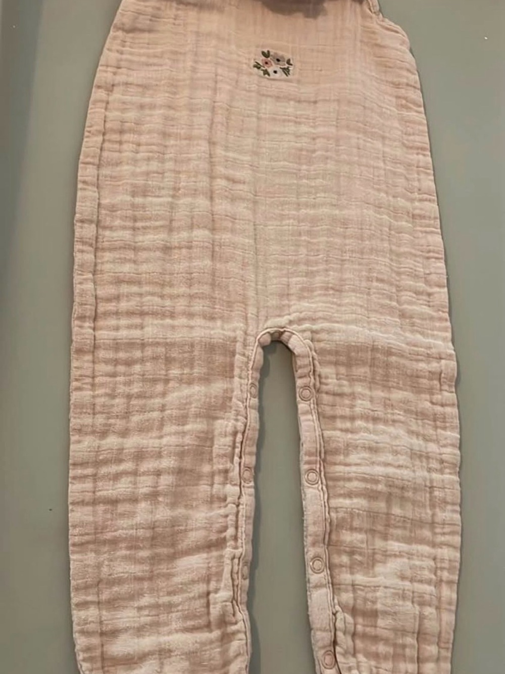 Jamie Kay Pale Pink Muslin One-Piece Romper